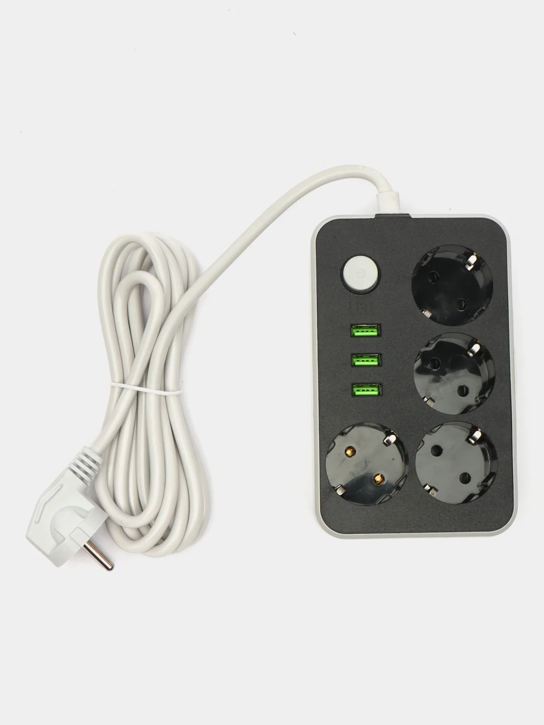 Фильтр сетевой электрический удлинитель, 4 розетки, 3 USB, тройник