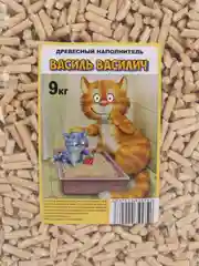 Наполнитель древесный, для кошачьего туалета, 9 кг