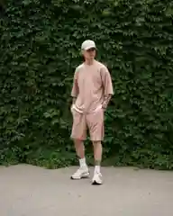 Спортивный, мужской костюм, летний, с шортами
