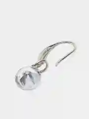 Сережки с прозрачным искуственным кристалом