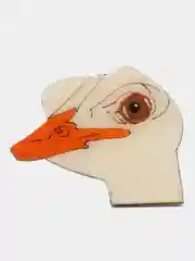 Белый значки деревянные "В мире животных"