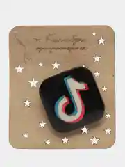 Черный значки деревянные "TikTok"