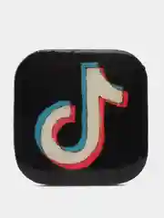 Черный значки деревянные "TikTok"