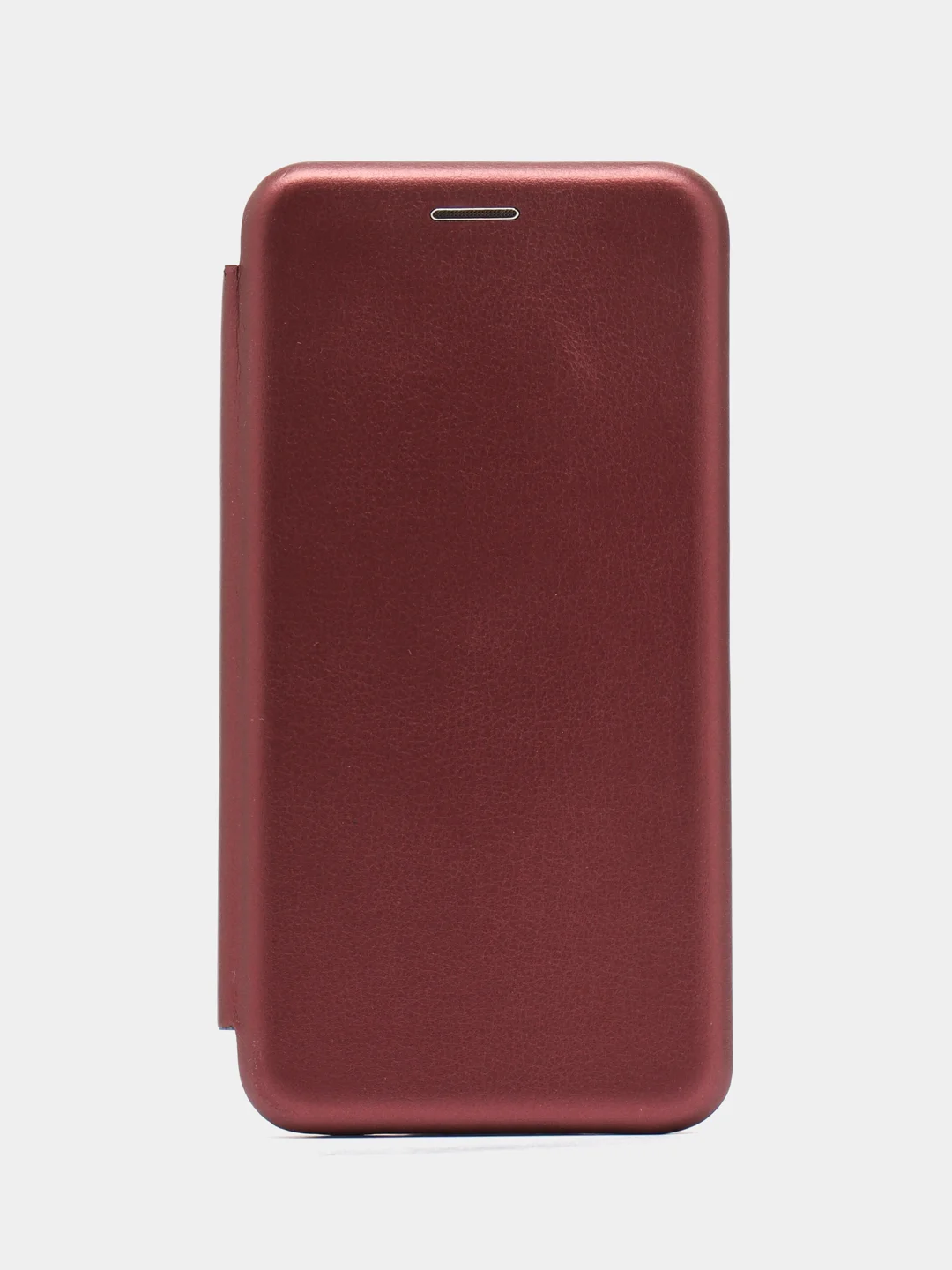 Тёмно-бордовый чехол-книжка с визитницей для Xiaomi Redmi 6 полная защита телефона с отделом для карточки