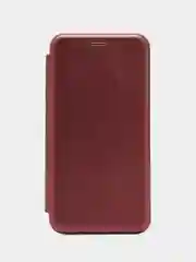 Тёмно-бордовый чехол-книжка с визитницей для Xiaomi Redmi 6 полная защита телефона с отделом для карточки
