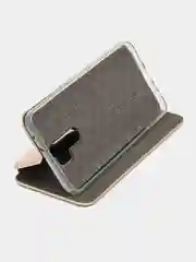 Золотой чехол-книжка с визитницей для Xiaomi Redmi 9 полная защита телефона с отделом для карточки