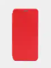 Красный чехол-книжка с визитницей для Xiaomi Redmi 9 полная защита телефона с отделом для карточки