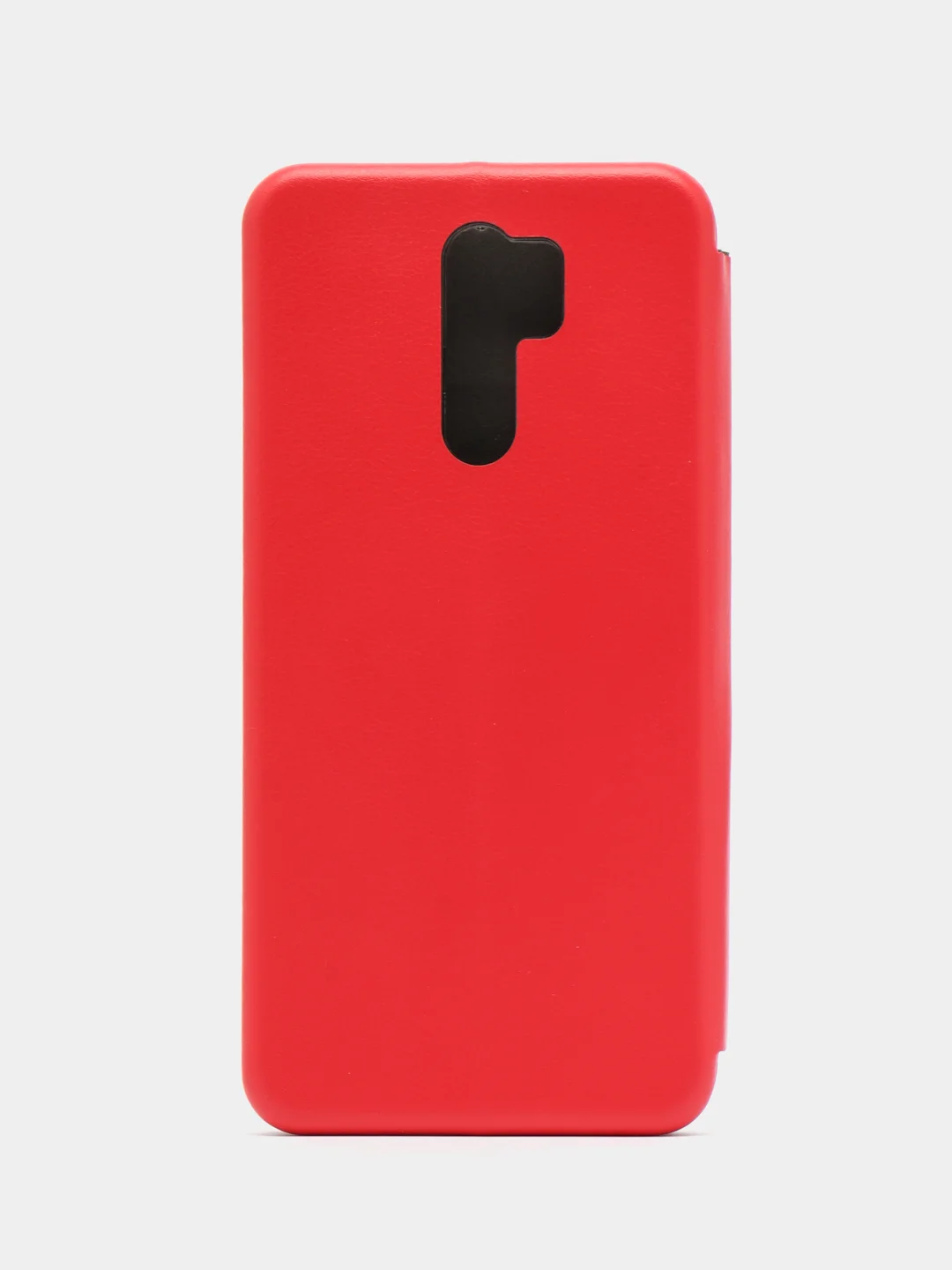 Красный чехол-книжка с визитницей для Xiaomi Redmi 9 полная защита телефона с отделом для карточки