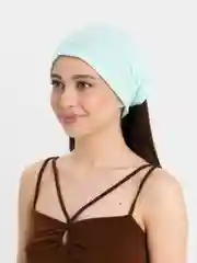 Мятный бандана женская на резинке из муслина