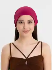 Фуксия бандана женская на резинке из муслина