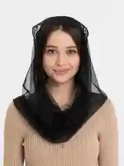Черный церковный женский платок