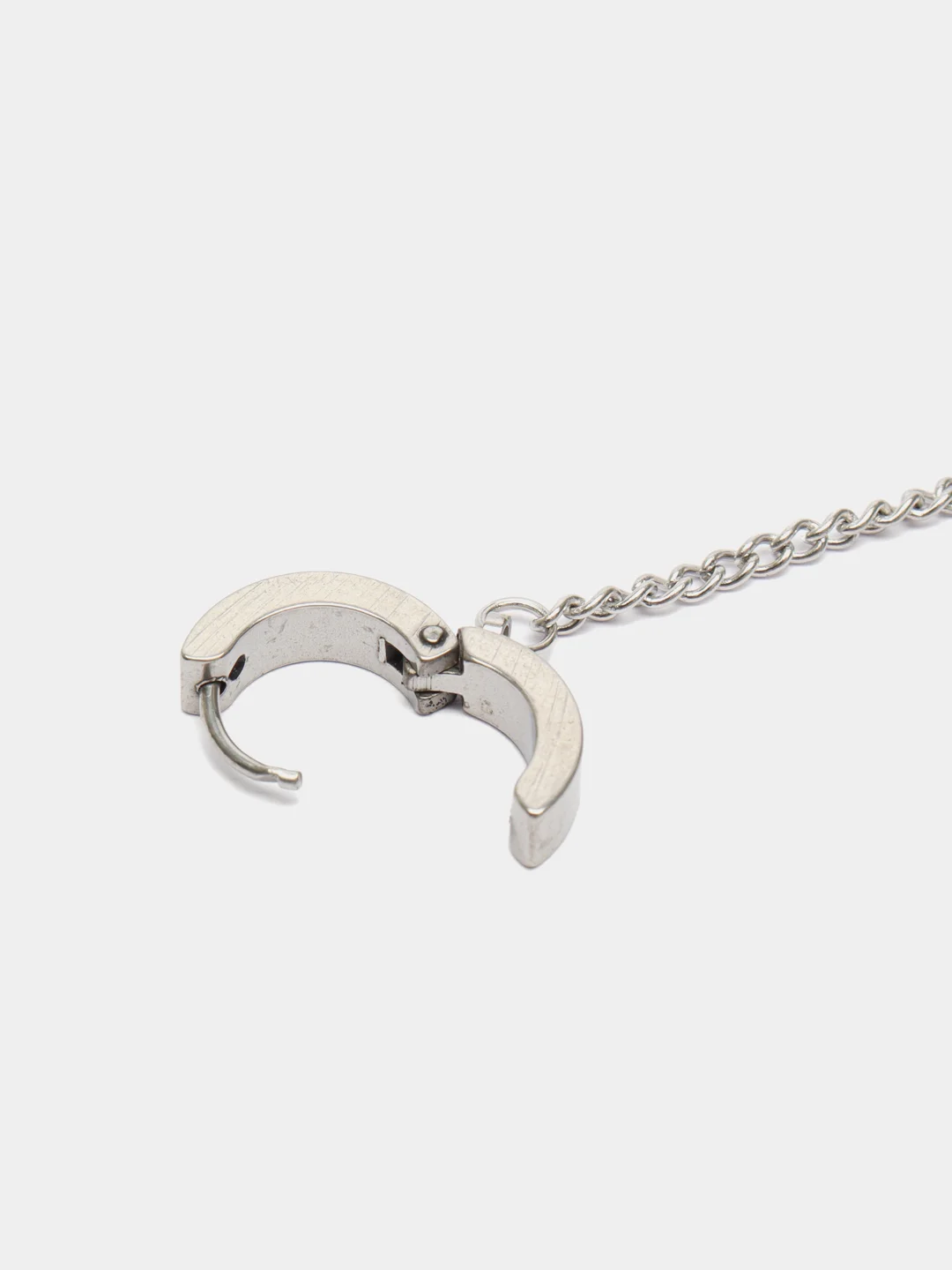 Серебряный серьга из стали, для украшения уха, с обманкой