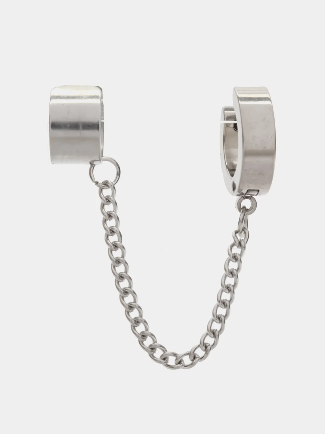Серебряный серьга из стали, для украшения уха, с обманкой