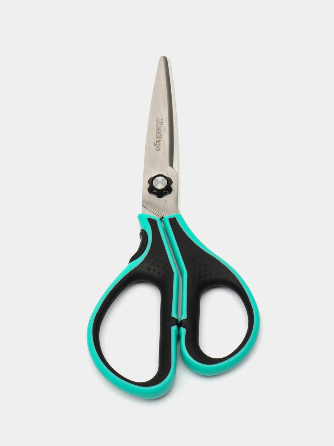Ножницы Berlingo "Easycut 350", 18см, бирюзовые, эргономичные ручки, мягкие вставки
