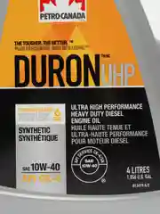 Масло моторное PETRO-CANADA DURON UHP 10W-40 4L, синтетика, CK-4, SN, E9, дизель, бензин