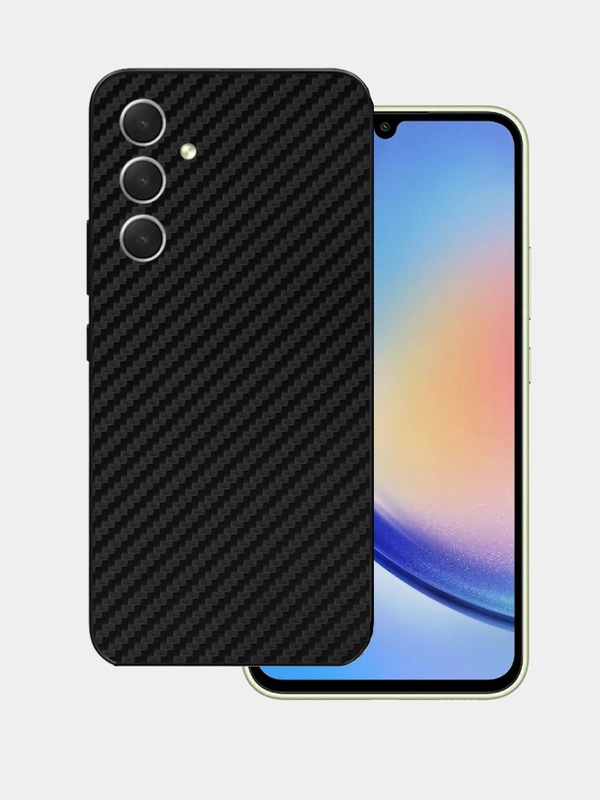 Защитная пленка для Samsung Galaxy A24 под карбон на заднюю часть, назад Самсунг А24 кожа