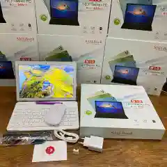 Белый планшет 10-дюймовый с клавиатурой и мышкой 6/256GB, 4G, WI-FI