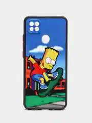 Голубой чехол с ярким рисунком/принтом на Xiaomi Redmi 10A (Сяоми Редми 10А)