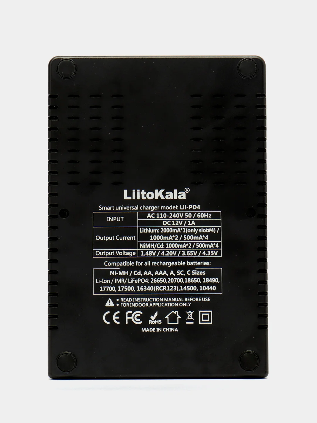 Интеллектуальное зарядное устройство LiitoKala Lii - PD4, на 4 аккумулятора, 18650