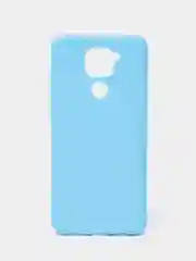 Голубой чехол для Xiaomi Redmi Note 9, Сяоми Редми Нот 9 силиконовый, цветной матовый