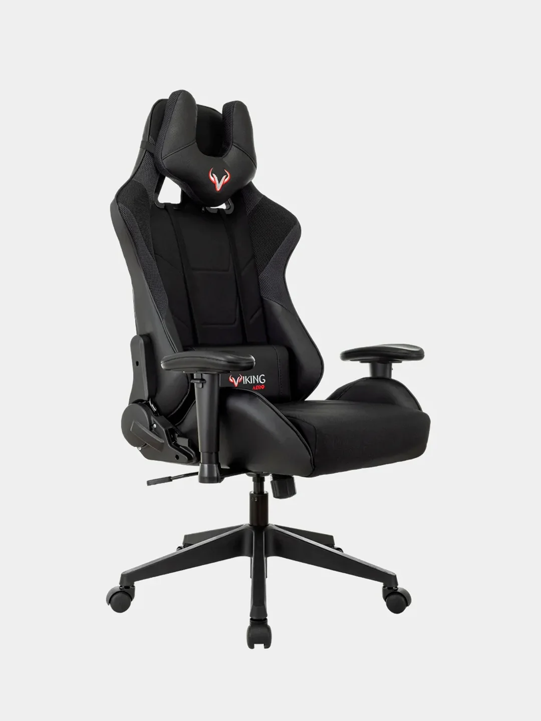 Черный кресло компьютерное игровое "Бюрократ" Zombie Viking 4 Aero