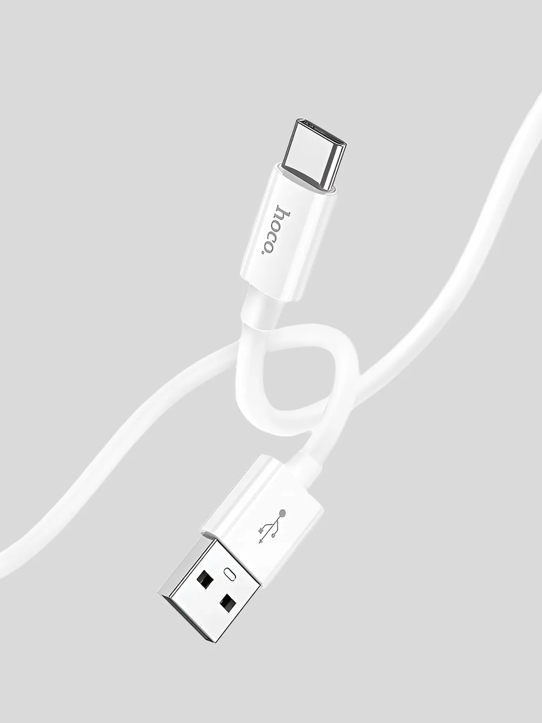 Белый кабель X87, Type-C, USB, быстрая зарядка