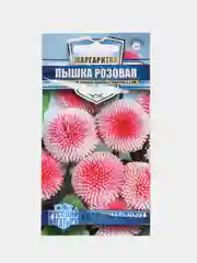 Маргаритка Пышка розовая, семена, цветы