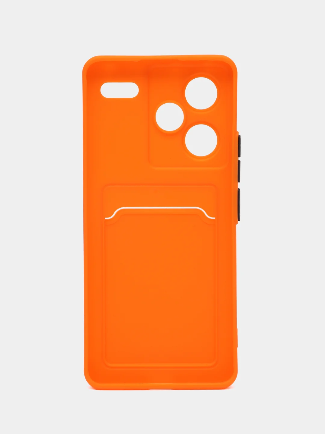 Оранжевый чехол Xiaomi Redmi Note 13 Pro Plus+ 5G (Сяоми Редми Ноут 13 Про +), с карманом для карт