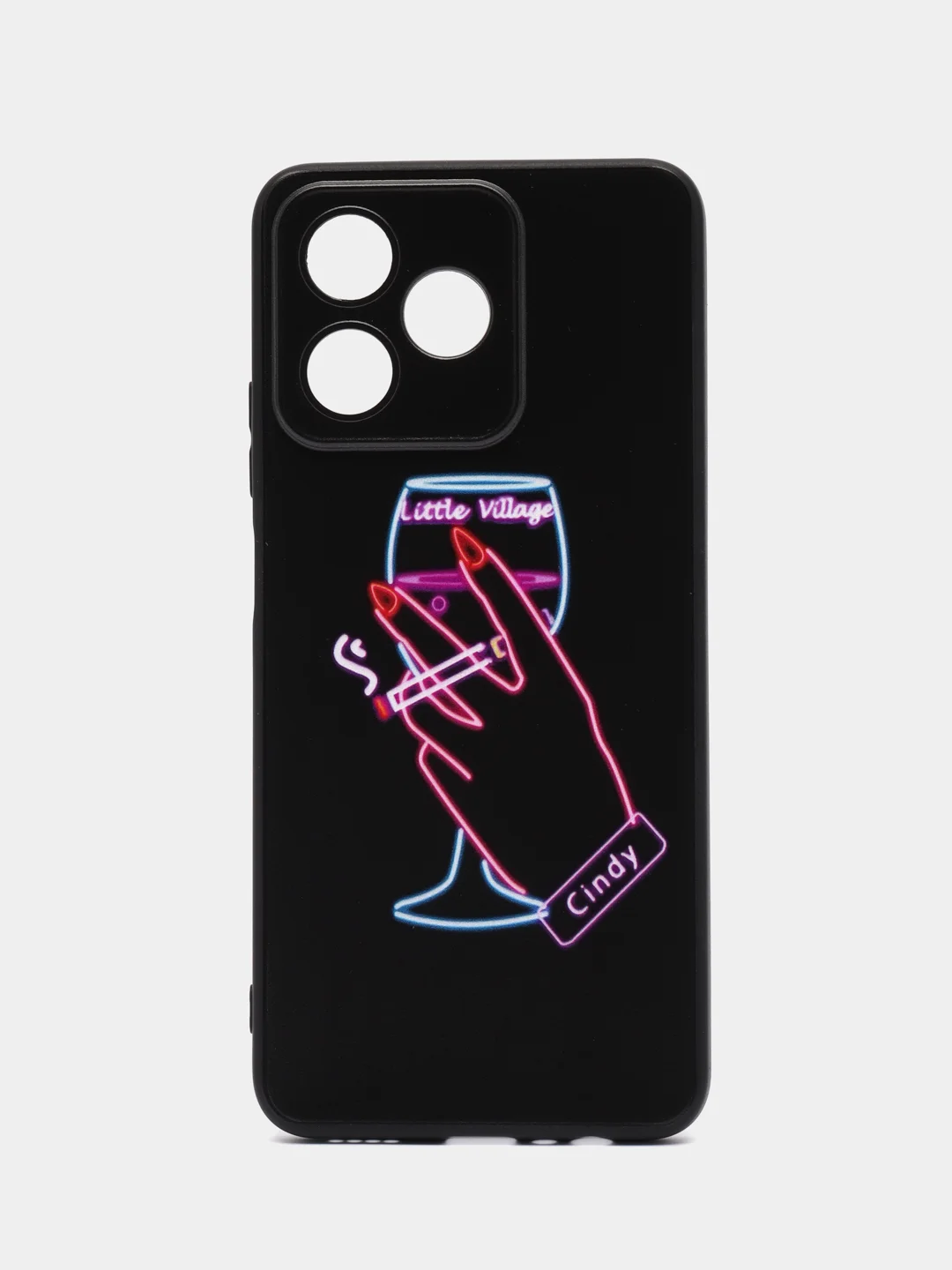 Голубой чехол для Realme C53 / C51 / Note 50 (Реалми С53/С51/Ноут 50), с принтом