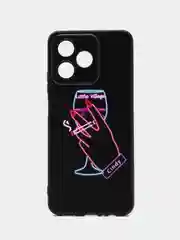 Голубой чехол для Realme C53 / C51 / Note 50 (Реалми С53/С51/Ноут 50), с принтом