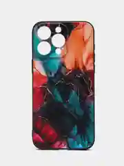 Фиолетовый чехол для iPhone 15 Pro Max с принтом, с рисунком (Айфон 15 Про Макс)