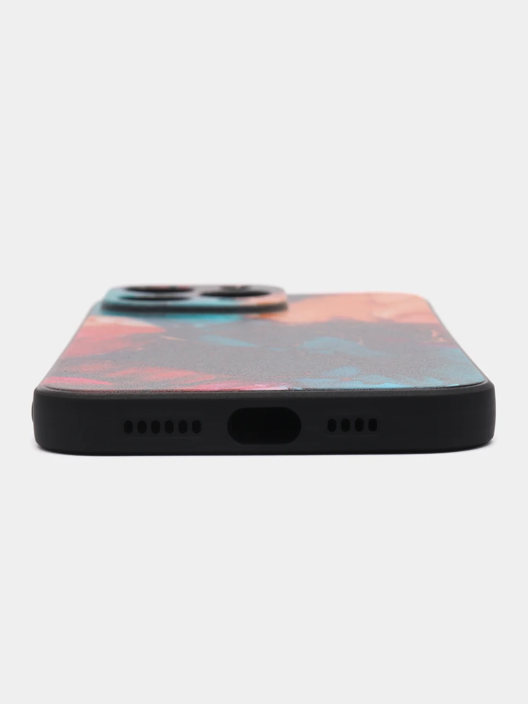 Фиолетовый чехол для iPhone 15 Pro Max с принтом, с рисунком (Айфон 15 Про Макс)