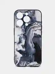Хаки чехол для iPhone 15 Pro с принтом, с рисунком (Айфон 15 Про)
