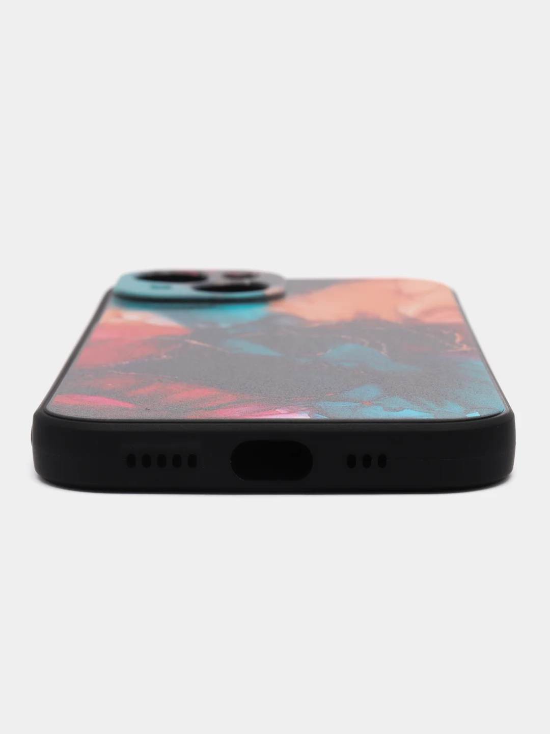 Фиолетовый чехол для iPhone 15 с принтом, с рисунком (Айфон 15)