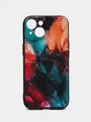 Фиолетовый чехол для iPhone 15 с принтом, с рисунком (Айфон 15)