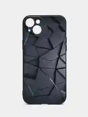 Тёмно-серый чехол для iPhone 15 Plus с принтом, с рисунком (Айфон 15 Плюс)