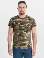 Зеленый футболка камуфлированная
