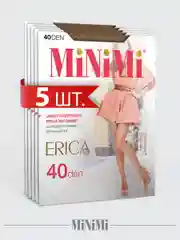 Светло-бежевый колготки MiNiMi ERICA 40 den эластичные, шелковистые, 5 штук