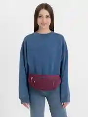 Бордовый сумка поясная женская
