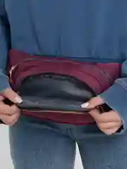 Бордовый сумка поясная женская