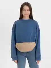 Бежевый сумка поясная женская
