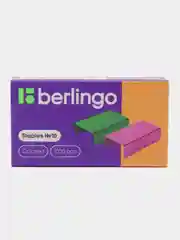 Скобы для степлера №10 Berlingo, цветные, 1000шт