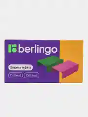 Скобы для степлера №24/6 Berlingo, цветные 1000шт