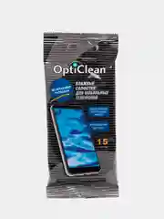 Влажные салфетки OptiClean 15 для мобильных телефонов