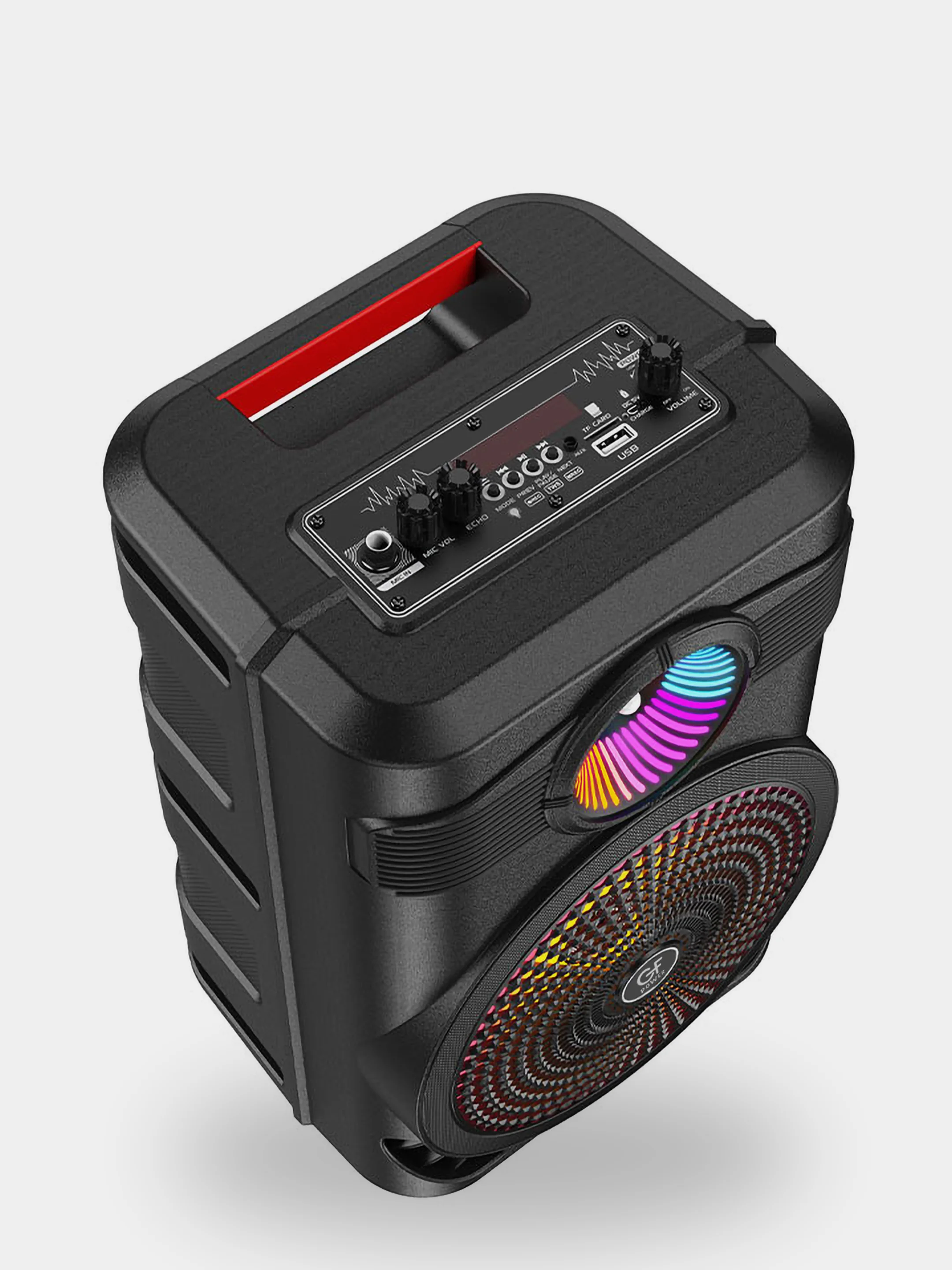 Колонка беспроводная Bluetooth GFPoWeR MK2 караоке, USB/SD/AUX/FM, 10 Вт, микрофон, пульт