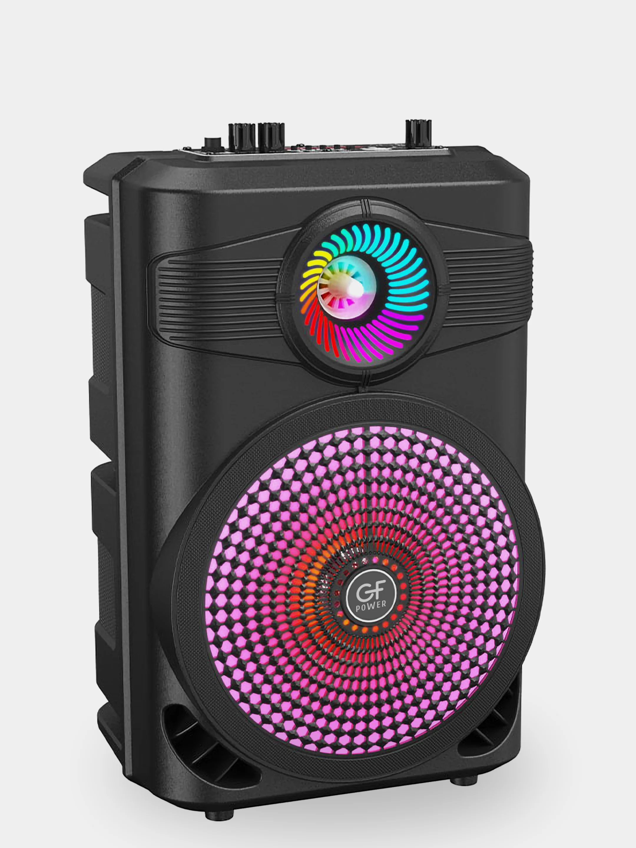 Колонка беспроводная Bluetooth GFPoWeR MK2 караоке, USB/SD/AUX/FM, 10 Вт, микрофон, пульт