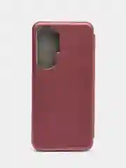Багровый чехол-книжка для Honor 90 Lite (Хонор 90 Лайт)