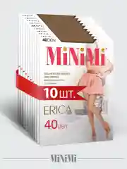 Светло-бежевый колготки MiNiMi ERICA 40 den эластичные, шелковистые, 10 штук