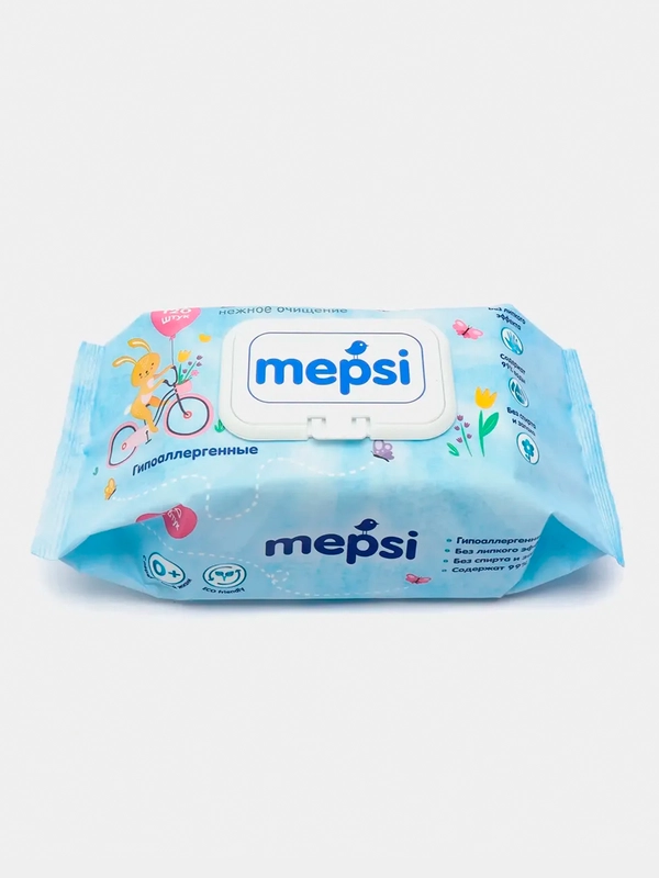 Салфетки влажные гипоаллергенные детские MEPSI 120шт