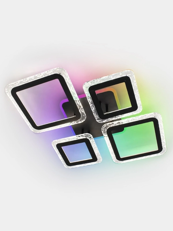 Люстра светодиодная, с пультом управления, с RGB подсветкой